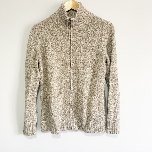 Eddie Bauer Wool Blend Zip Up Sweater Size L - Picture 2 of 9